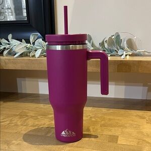 Hydrapeak 40 oz Magenta Insulated Stainless Steel Tumbler with Handle BPA Free